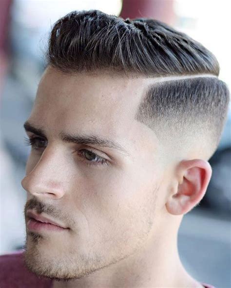 modern fade haircut|high fade with side part.